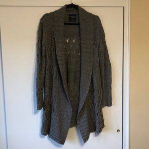 American Eagle gray open cardigan